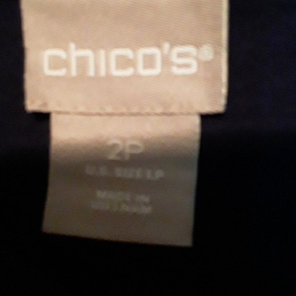 Chico's navy V-neck stretch top - Picture 5 of 9